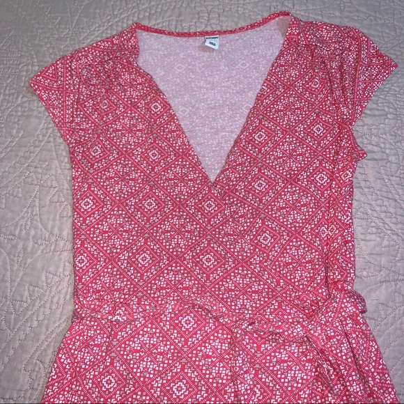 Old Navy | Pink Wrap Dress - Picture 2 of 5